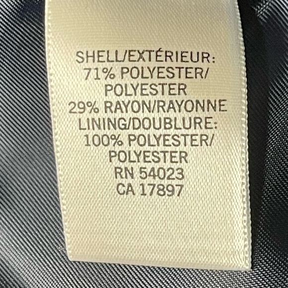 Banana Republic Blazer Womens 12 Black‎ Cropped Windowpane Lined 3/4 Sleeves - Picture 12 of 13